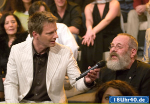 J�rg Pilawa (l) mit Harry Rowohlt, der in der 